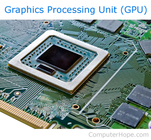 GPU chip on a videocard.
