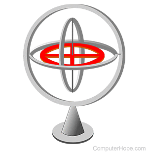 Illustration of a gyroscope.