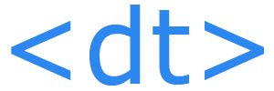 HTML dt tag