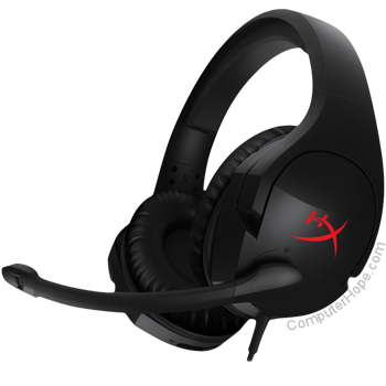 HyperX Cloud headset with microphone