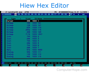 Hiew hex editor