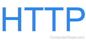 HTTP in blue lettering.