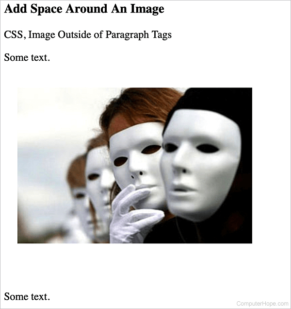 Image with CSS spacing.