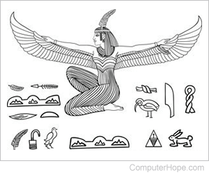 Isis the Egyptian god.