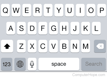 Apple iPhone keyboard