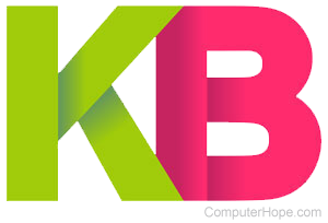 Green letter K and pink letter B.