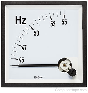 Hertz frequency meter.
