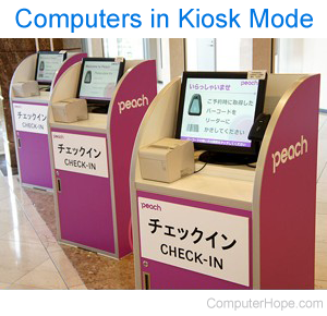 Computers operating in kiosk mode