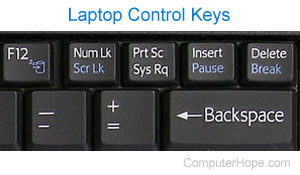 Laptop control keys