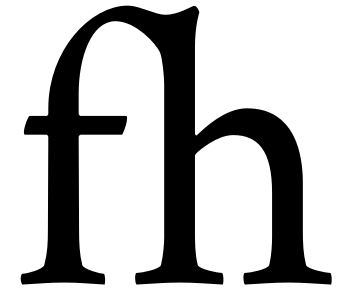 Ligature of adjacent f and h characters