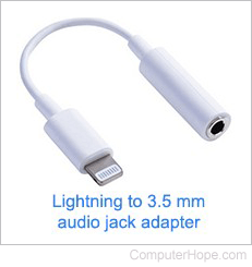 Lightning to 3.5 mm audio jack adapter