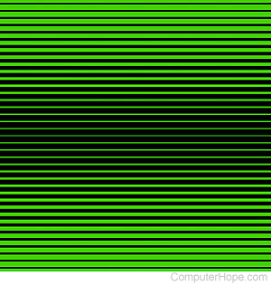 several lines on a green background