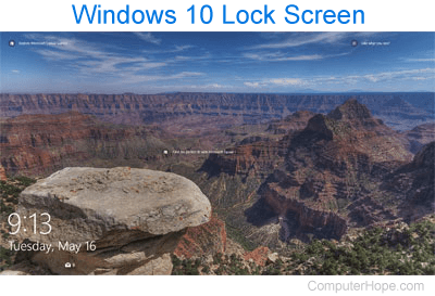 Windows 10 Lock screen