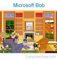 Layar utama Microsoft Bob