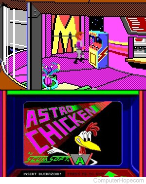 Space Quest III, and its minigame Astro Chicken.