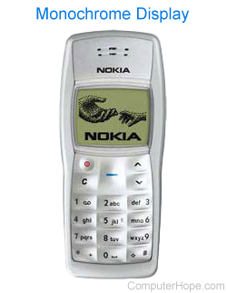 Nokia phone with monochrome display