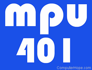 MPU 401 in weißer Schrift auf blauem Grund