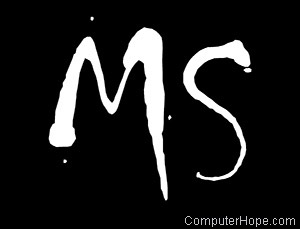 MS in a stylized font