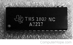 TMS1802NC microcontroller.