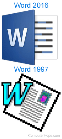 Word 2016 and 97