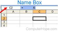Microsoft Excel name box