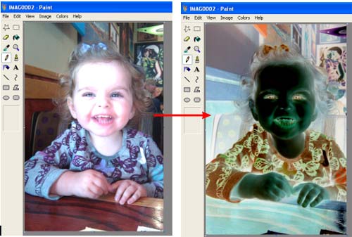 Creating a negative in MSPaint