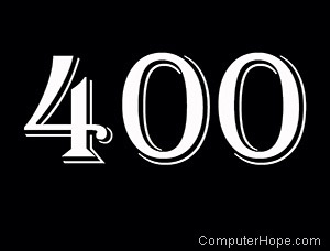 Number 400 in white lettering on black background.