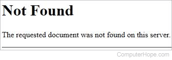 404 not found error message