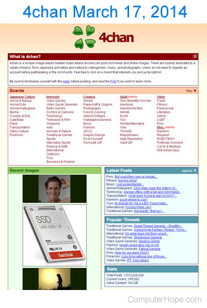 4chan message board in 2004.