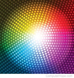 Many dots with rainbow of colors