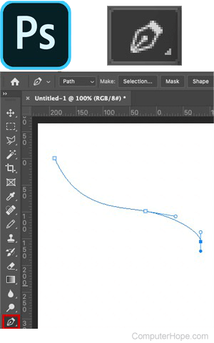 Adobe Photoshop pen tool