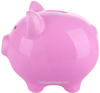 Pink pig to represent pig butchering scam.
