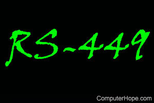 RS-449 in green lettering on black background.