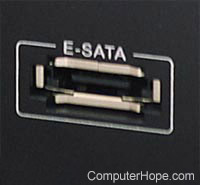 eSATA port on computing device