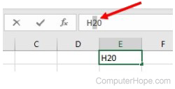 Highlight characters to create subscript in Microsoft Excel