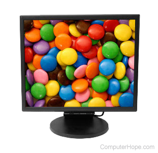 Screensaver showing candy.