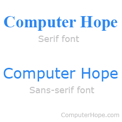 Sans Serif font