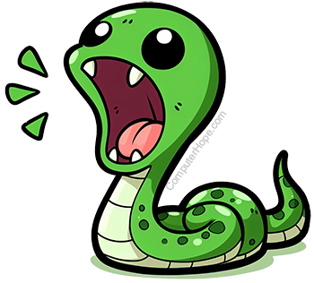 Screaming green snake.