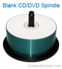 Blank CD spindle