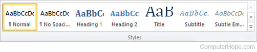 Microsoft Word styles