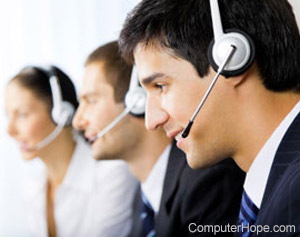 Technical support call center