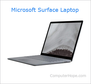Microsoft Surface laptop.