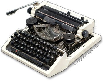 Schreibmaschine mit QWERTZ-Layout.