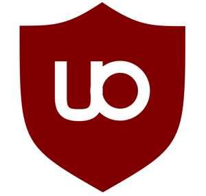 Logo: uBlock Origin.