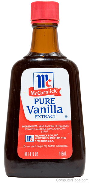 Bottle of vanilla extract.