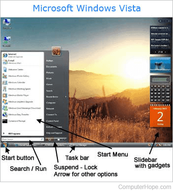 Windows Vista sidebar