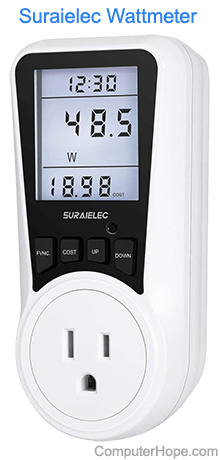 Suraielec plug-in wattmeter.