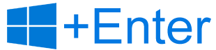 Windows key+Enter keyboard shortcut