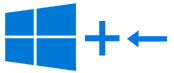 Windows key+left keyboard shortcut