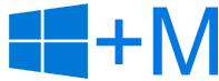 Windows key+M keyboard shortcut